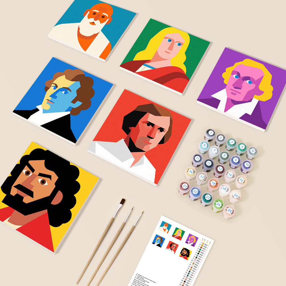 Personas Influyentes 6 Partes Mini Pintar por Números
