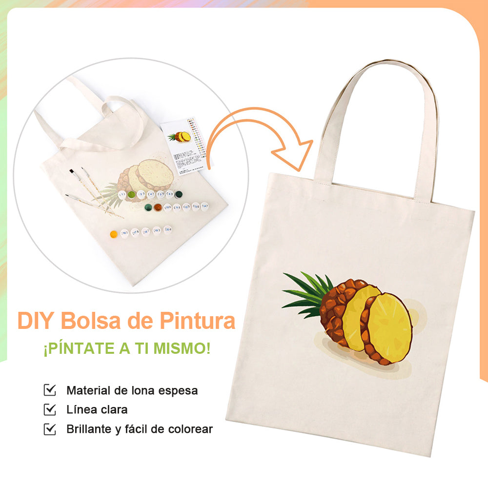 Piña Fresca Bolsa de Lienzo Pintar por Números