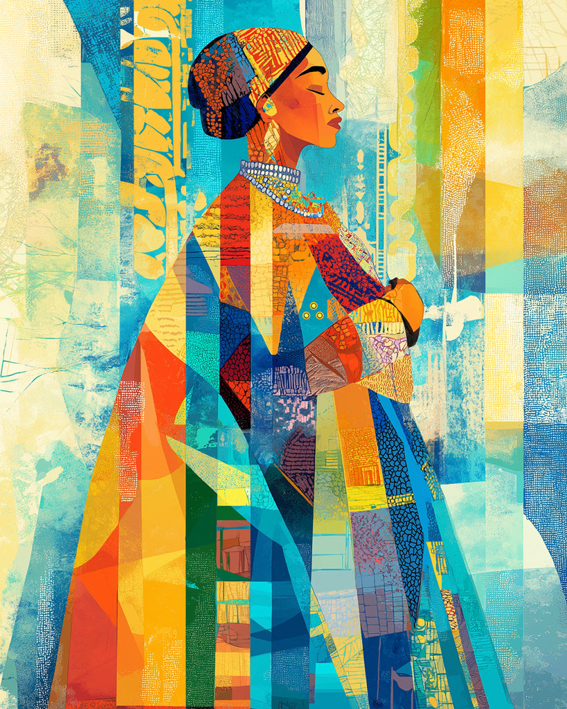 Pintura Colorida de Mujer Moderna Pintar por Números