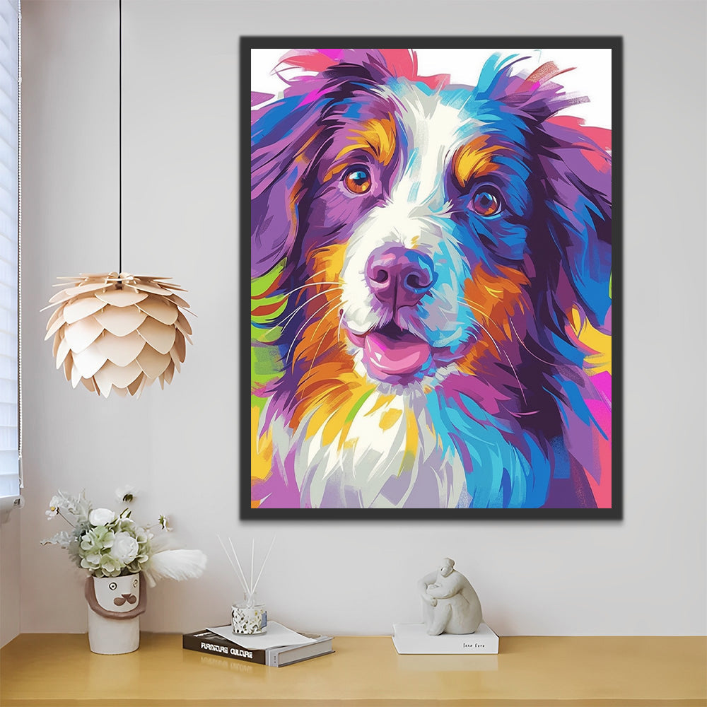 Pintura de Perro Colorido Pintar por Números