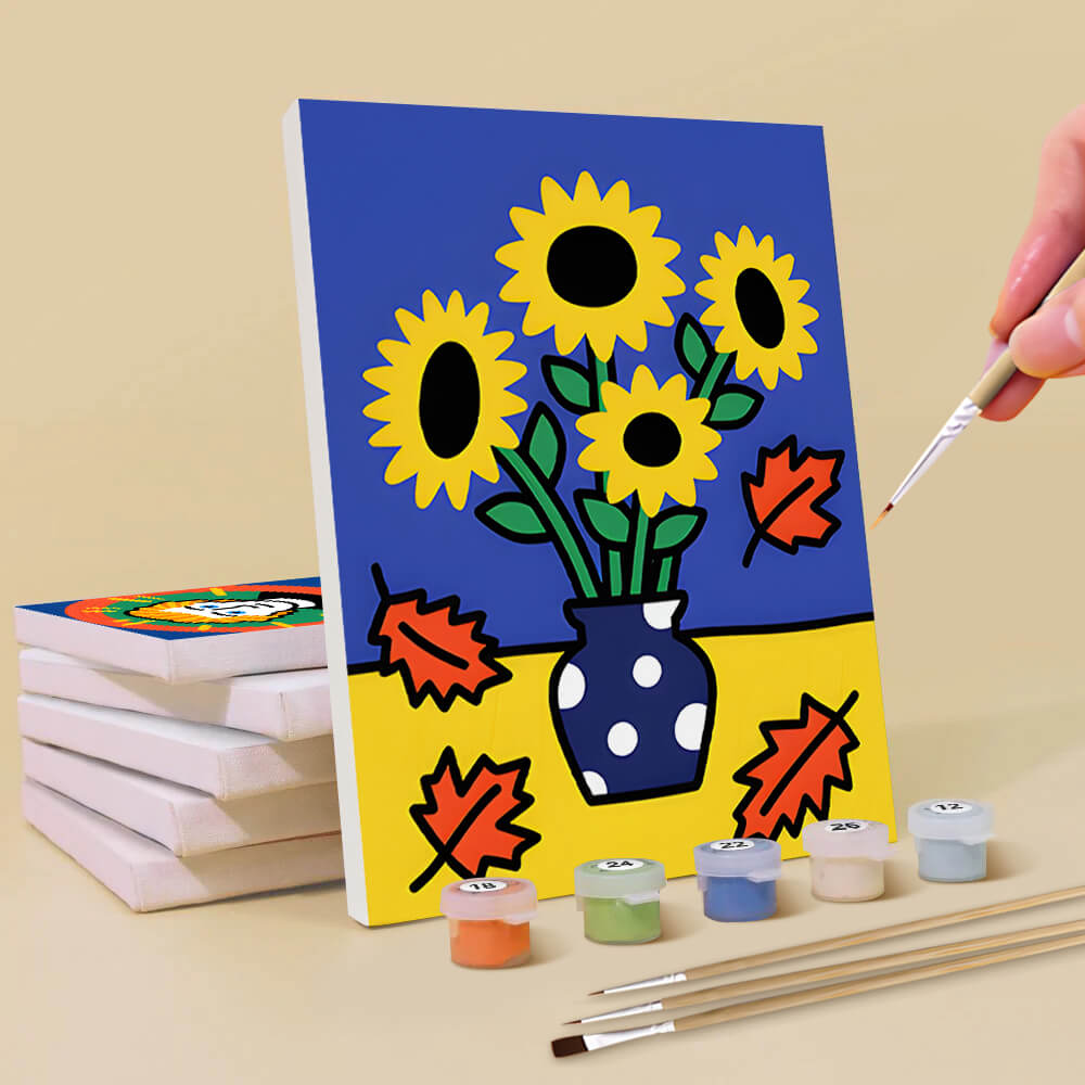 Pinturas de Van Gogh de Dibujos Animados 6 Partes Mini Pintar por Números