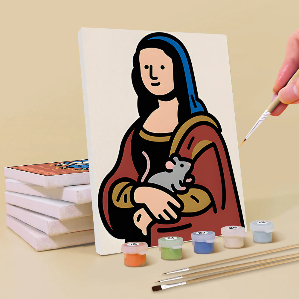 Pinturas Famosas Mundiales de Dibujos Animados 6 Partes Mini Pintar por Números
