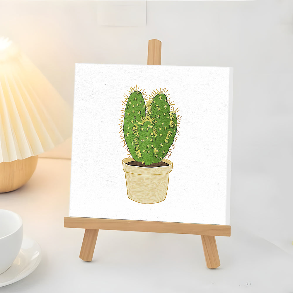 Plantas en Macetas de Cactus Mini Pintar por Números