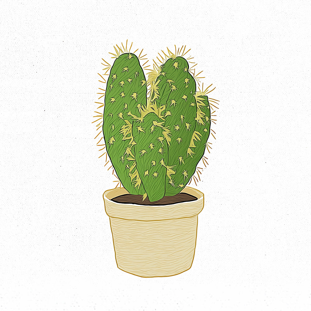 Plantas en Macetas de Cactus Mini Pintar por Números