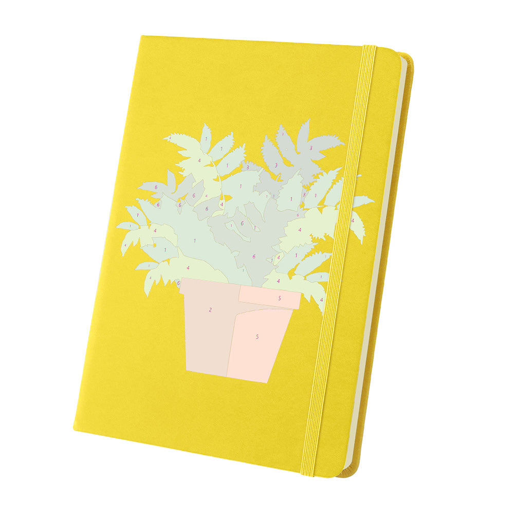 Plantas Verdes en Macetas Cuaderno Pintar por Números