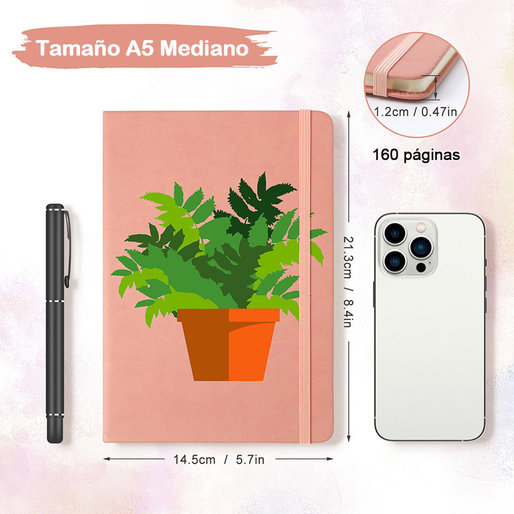 Plantas Verdes en Macetas Cuaderno Pintar por Números