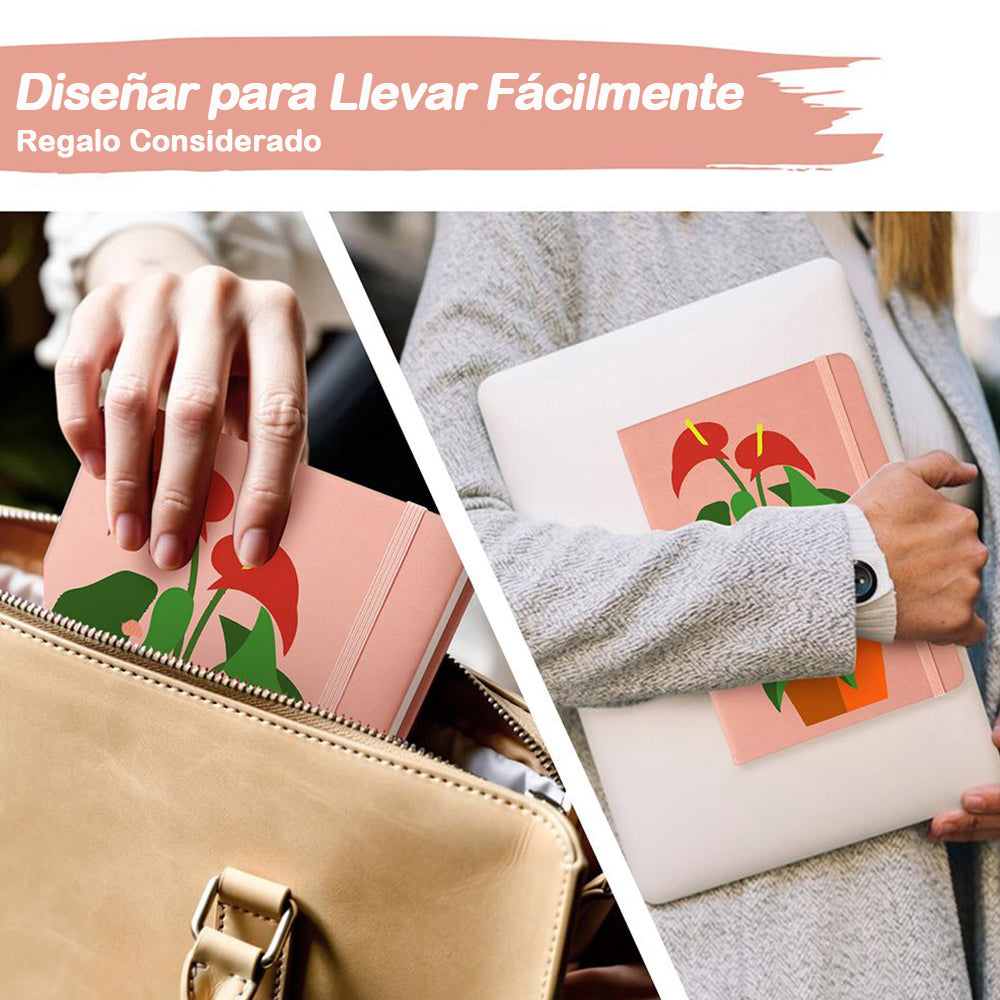 Plantas Verdes Florecientes en Maceta Cuaderno Pintar por Números