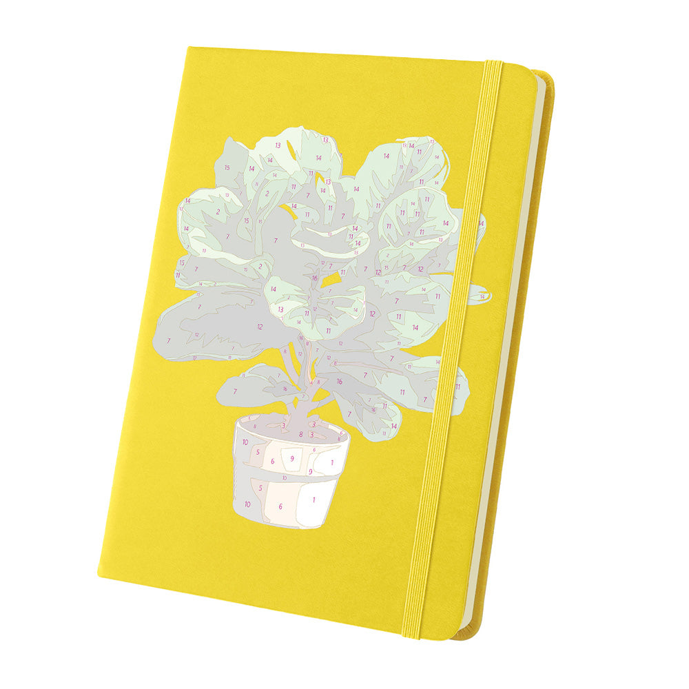 Plantas Verdes y Exuberantes en Macetas Cuaderno Pintar por Números
