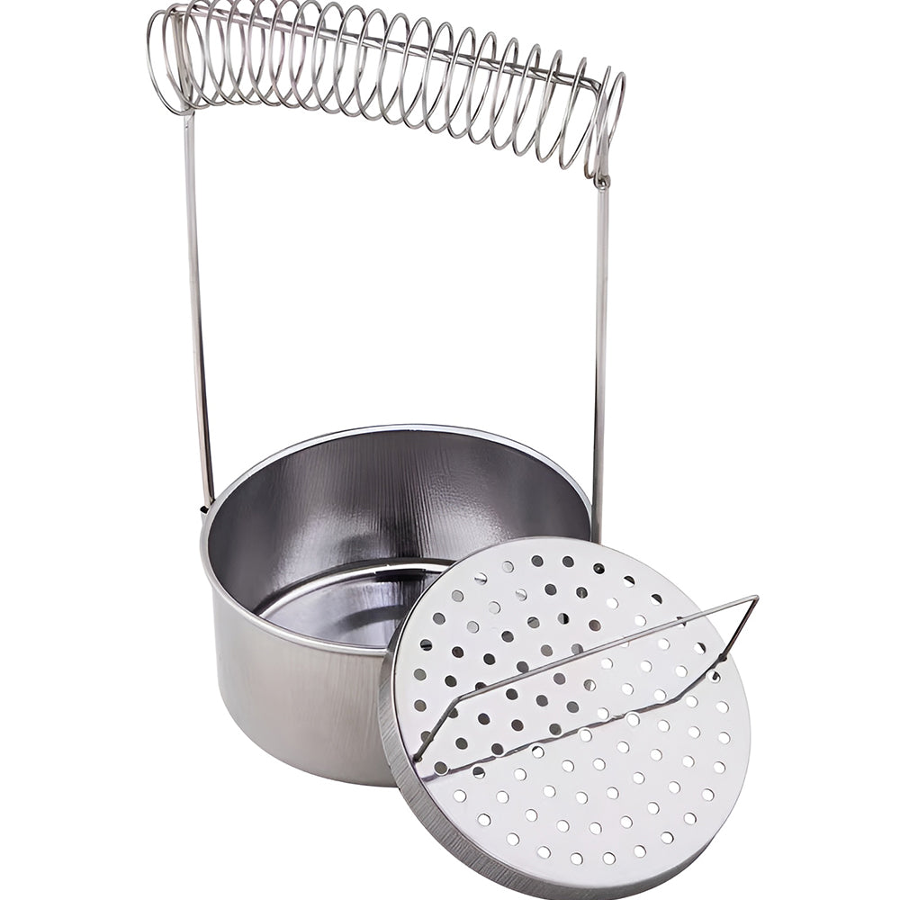 Portapinceles con Recipiente de Lavado - Acero Inoxidable