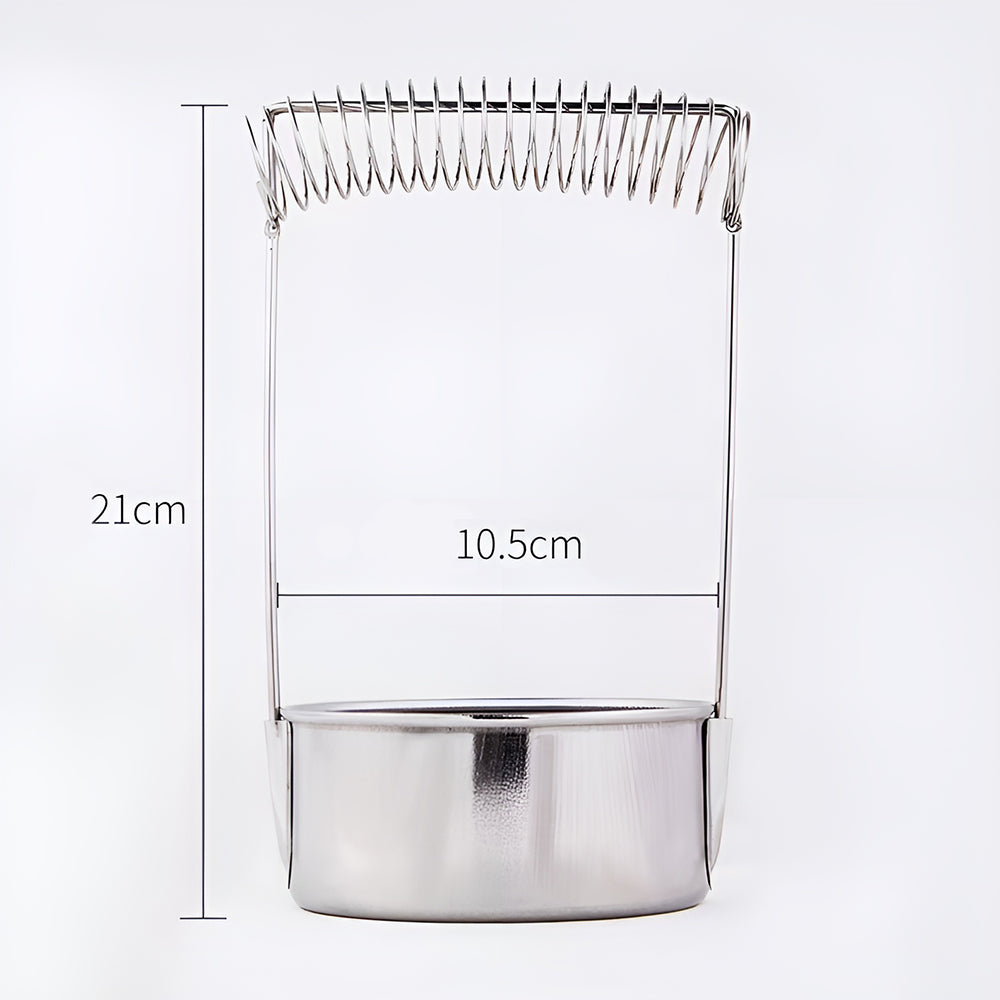 Portapinceles con Recipiente de Lavado - Acero Inoxidable