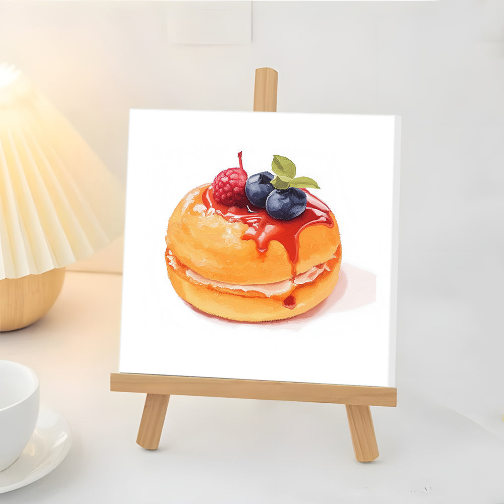 Postre de Arándanos y Frambuesa Mini Pintar por Números
