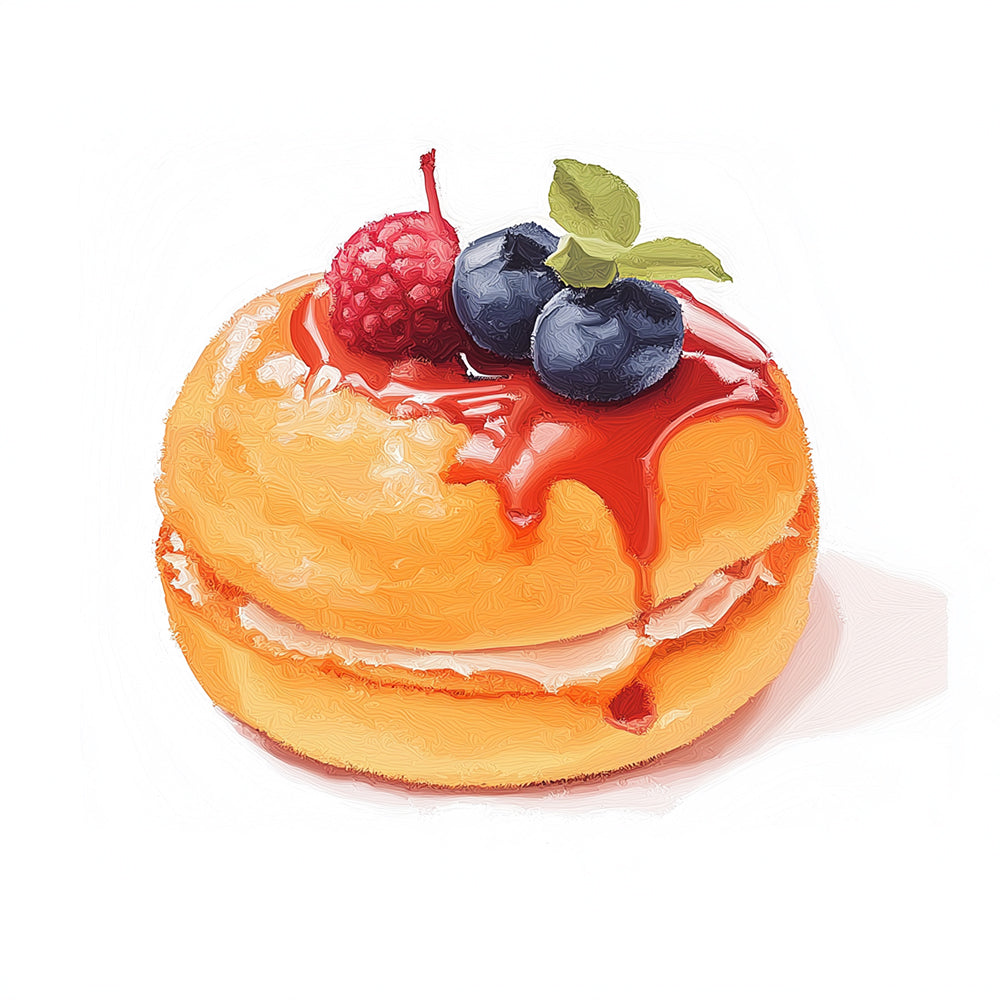 Postre de Arándanos y Frambuesa Mini Pintar por Números