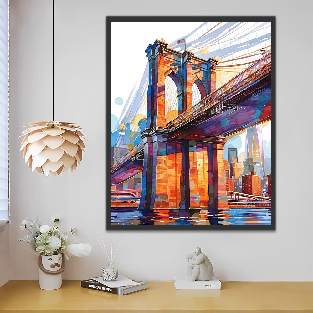 Puente Colorido de Brooklyn Pintar por Números