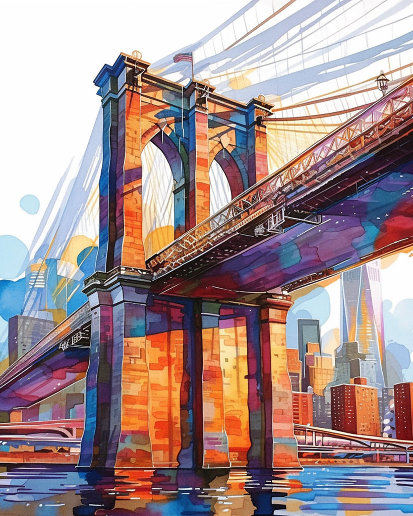 Puente Colorido de Brooklyn Pintar por Números