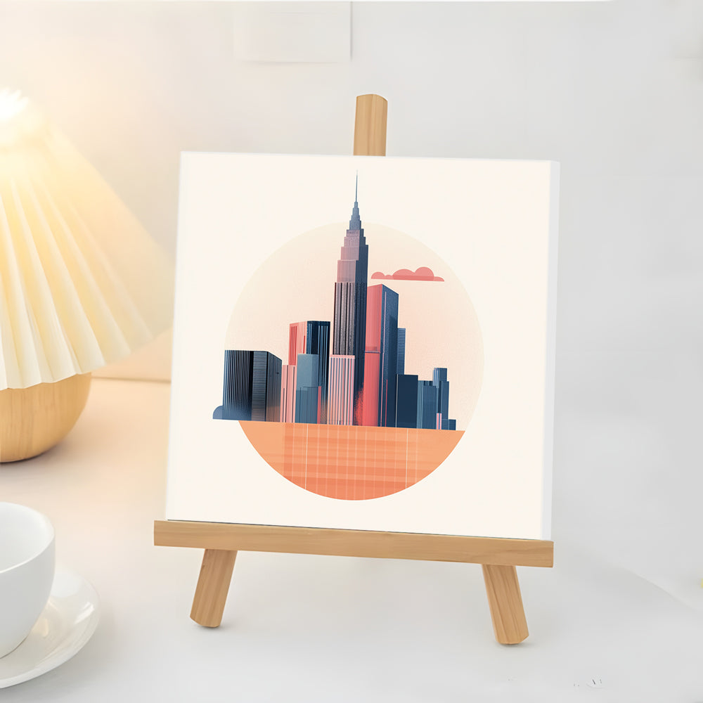Rascacielos de la Ciudad Mini Pintar por Números