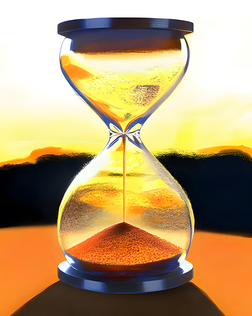Reloj de Arena en el Desierto al Atardecer Pintar por Números