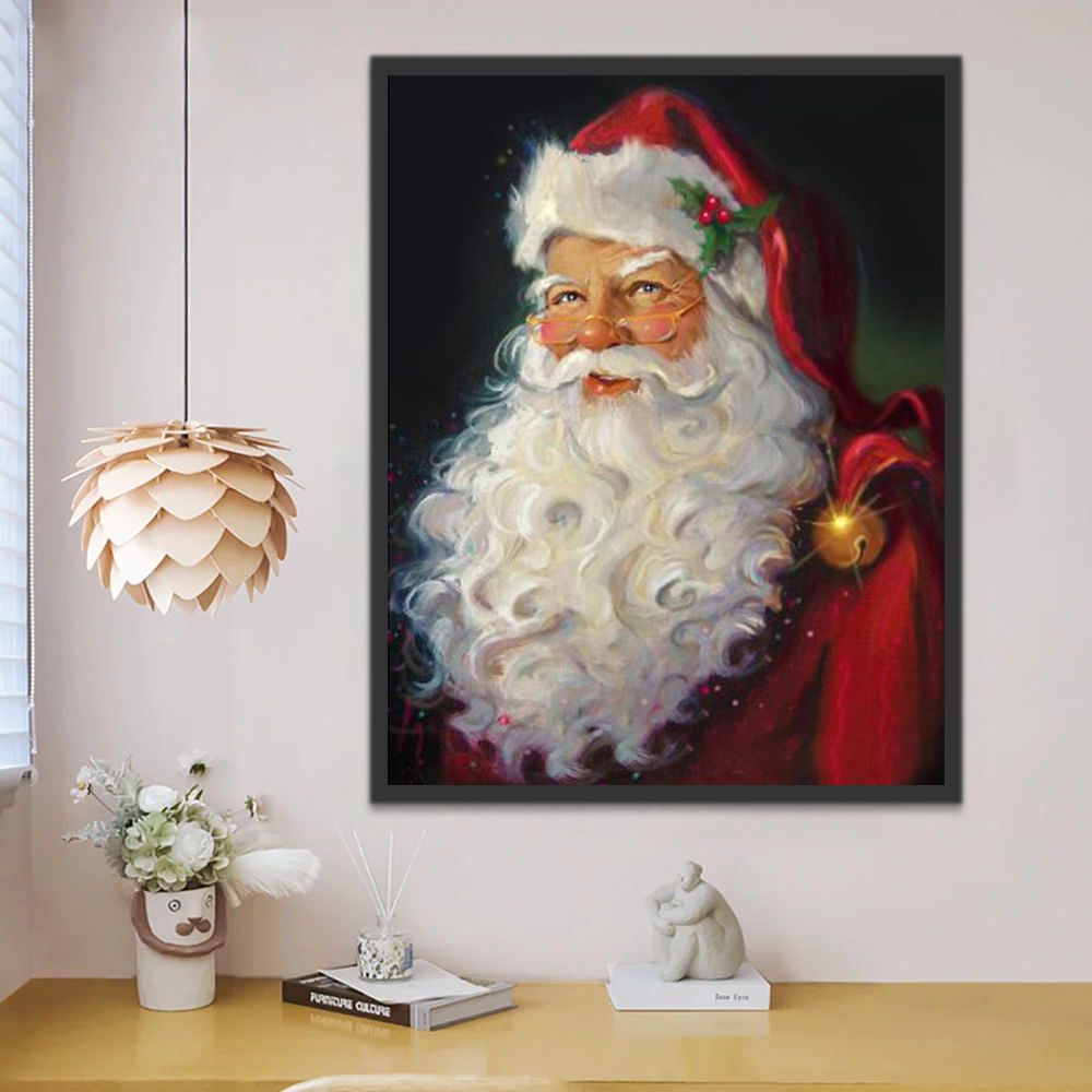 Retrato de Papá Noel con Sonrisa Pintar por Números