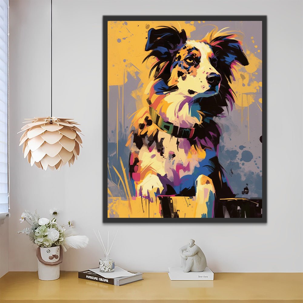 Retrato de Perro Colorido Pintar por Números