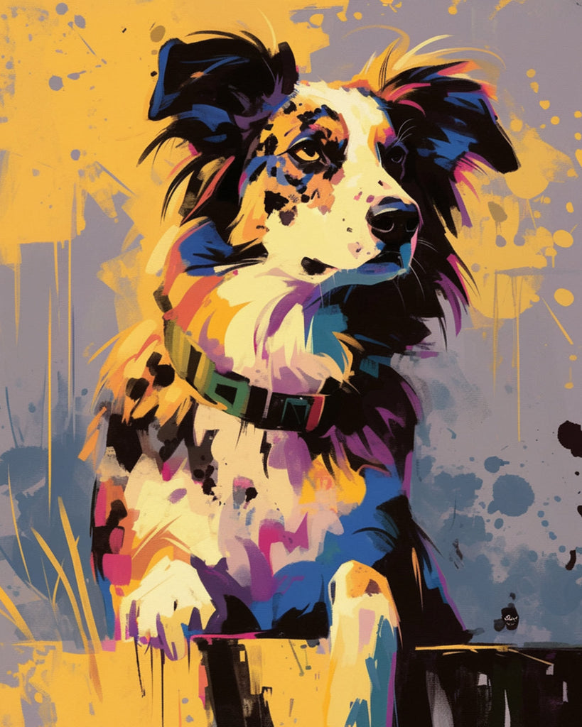 Retrato de Perro Colorido Pintar por Números