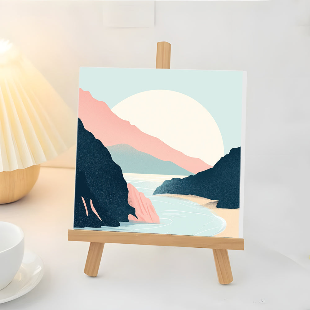 Ríos entre Montañas Mini Pintar por Números