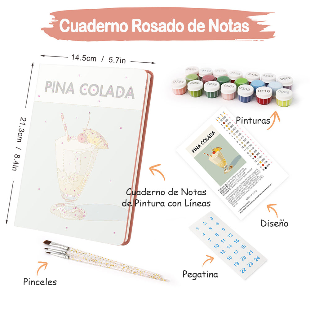 Ron con Frutas Heladas Cuaderno Pintar por Números