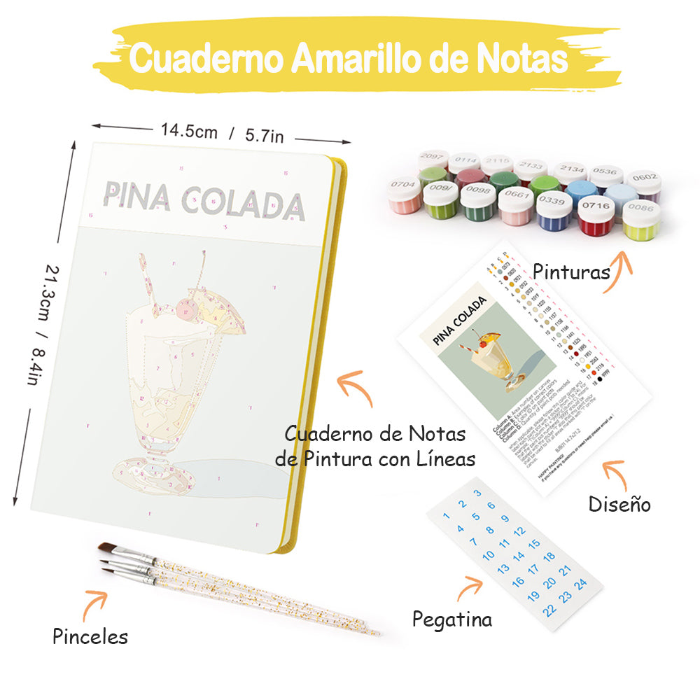 Ron con Frutas Heladas Cuaderno Pintar por Números