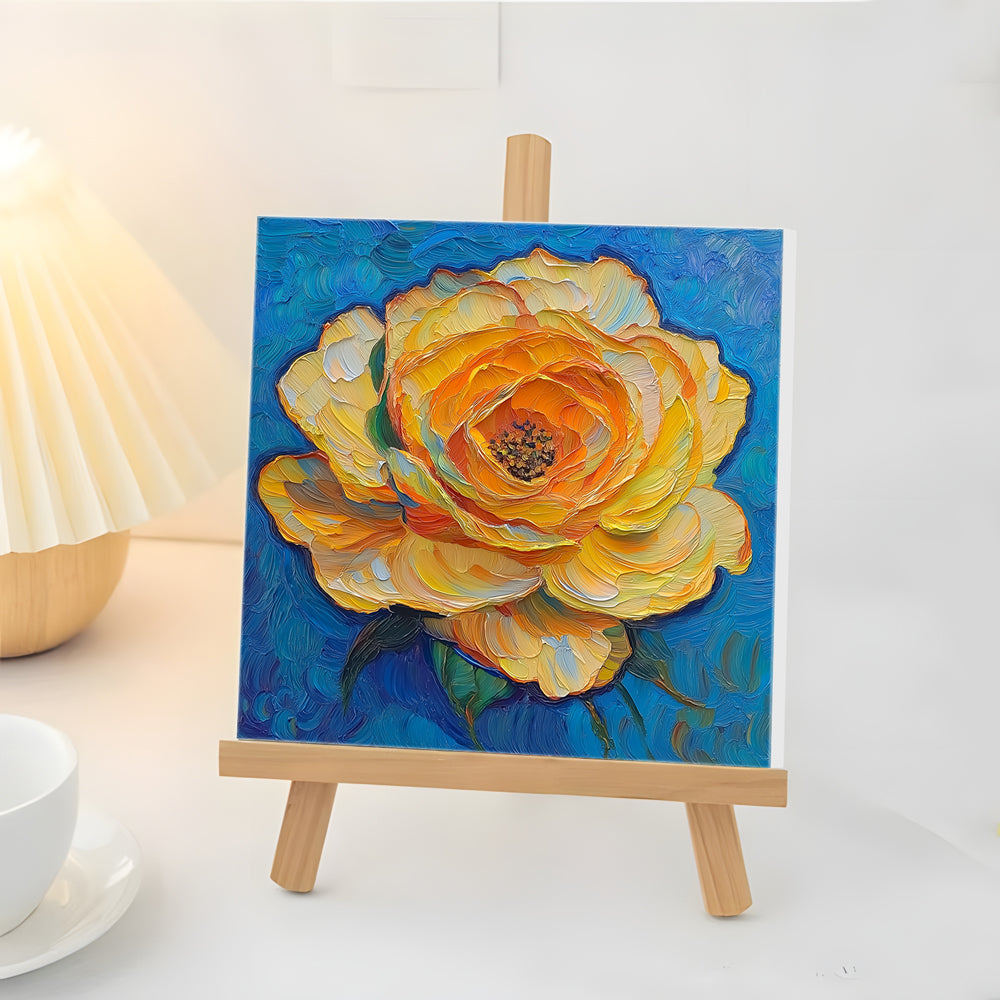 Rosa Amarilla Hermosa Mini Pintar por Números