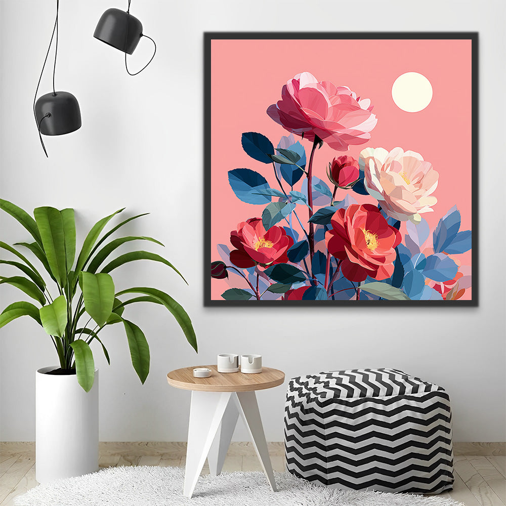 Rosas Rosadas y Rojas Pintar por Números