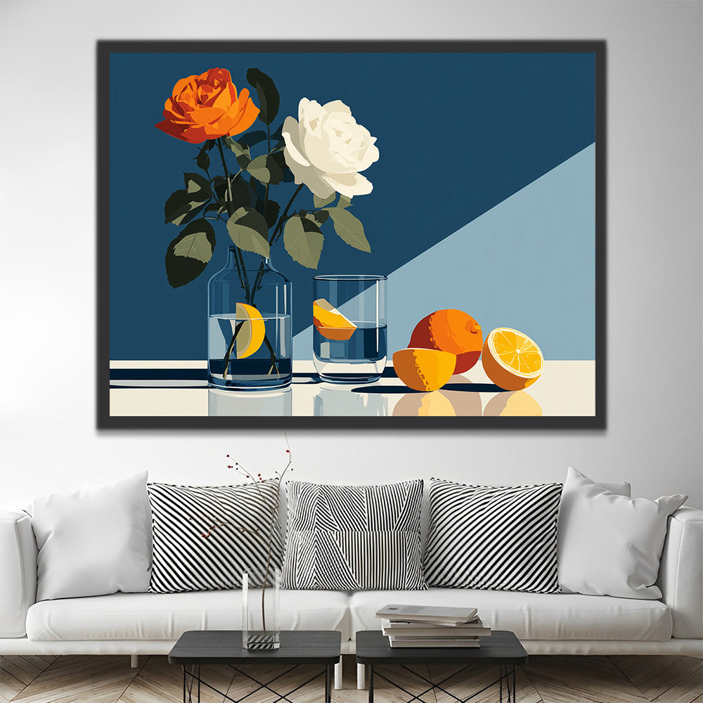 Rosas y Limones Puros Pintar por Números