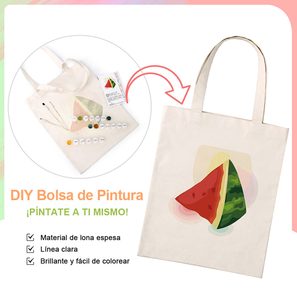 Sandía Deliciosa Bolsa de Lienzo Pintar por Números
