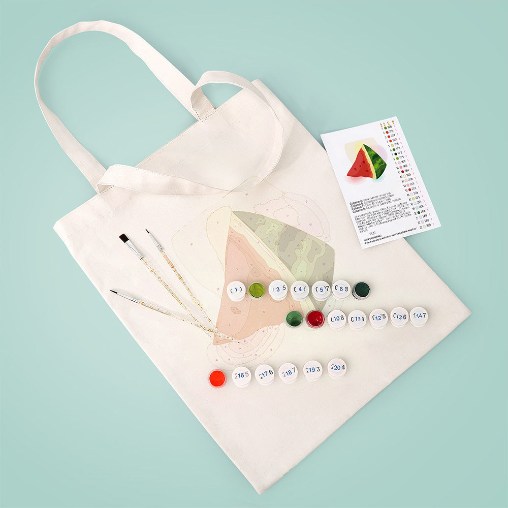 Sandía Deliciosa Bolsa de Lienzo Pintar por Números
