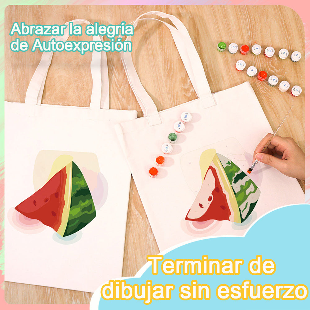 Sandía Deliciosa Bolsa de Lienzo Pintar por Números