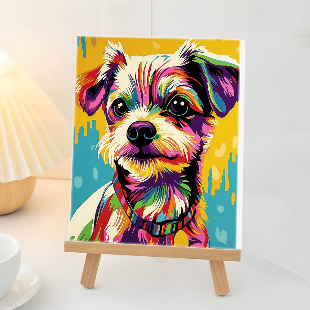 Schnauzer Sonriente Mini Pintar por Números