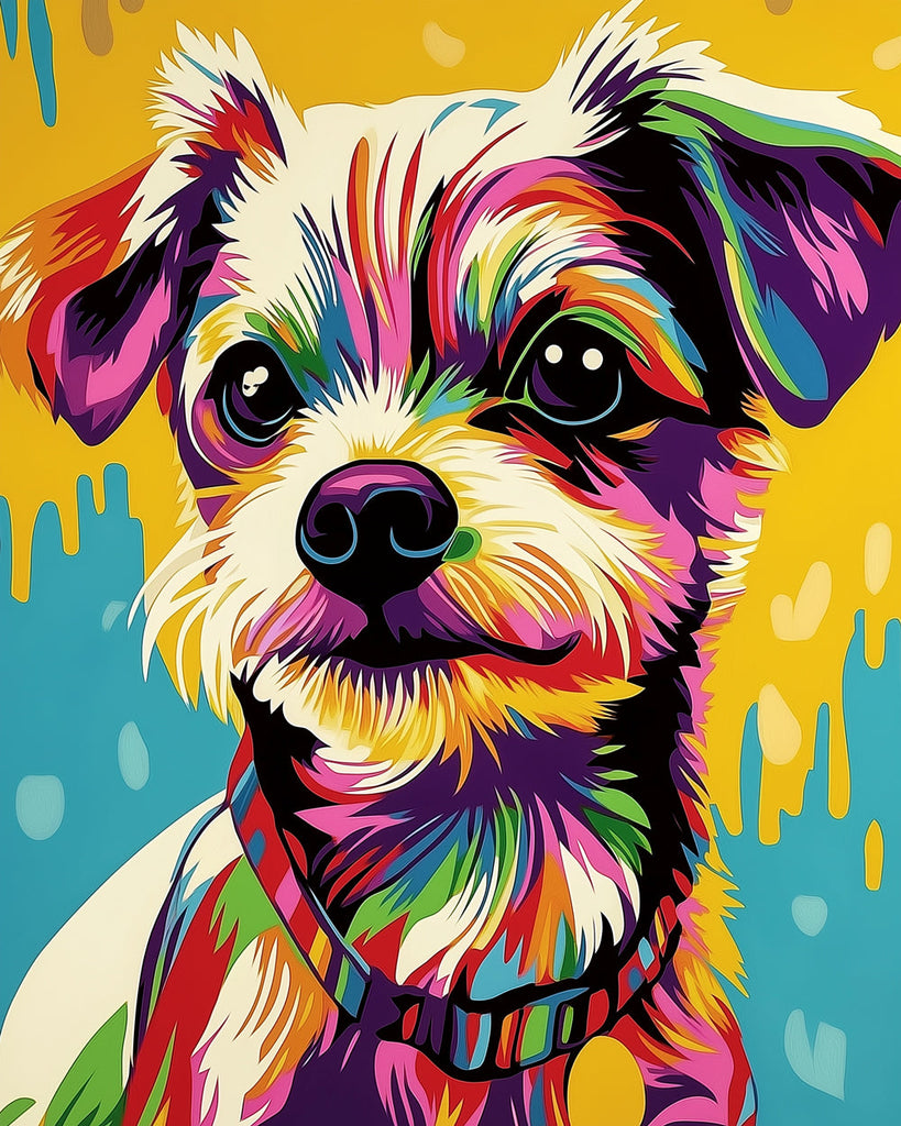 Schnauzer Sonriente Mini Pintar por Números