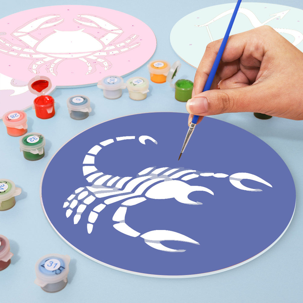 Signos del Zodiaco 12 Salvamanteles Pintar por Números