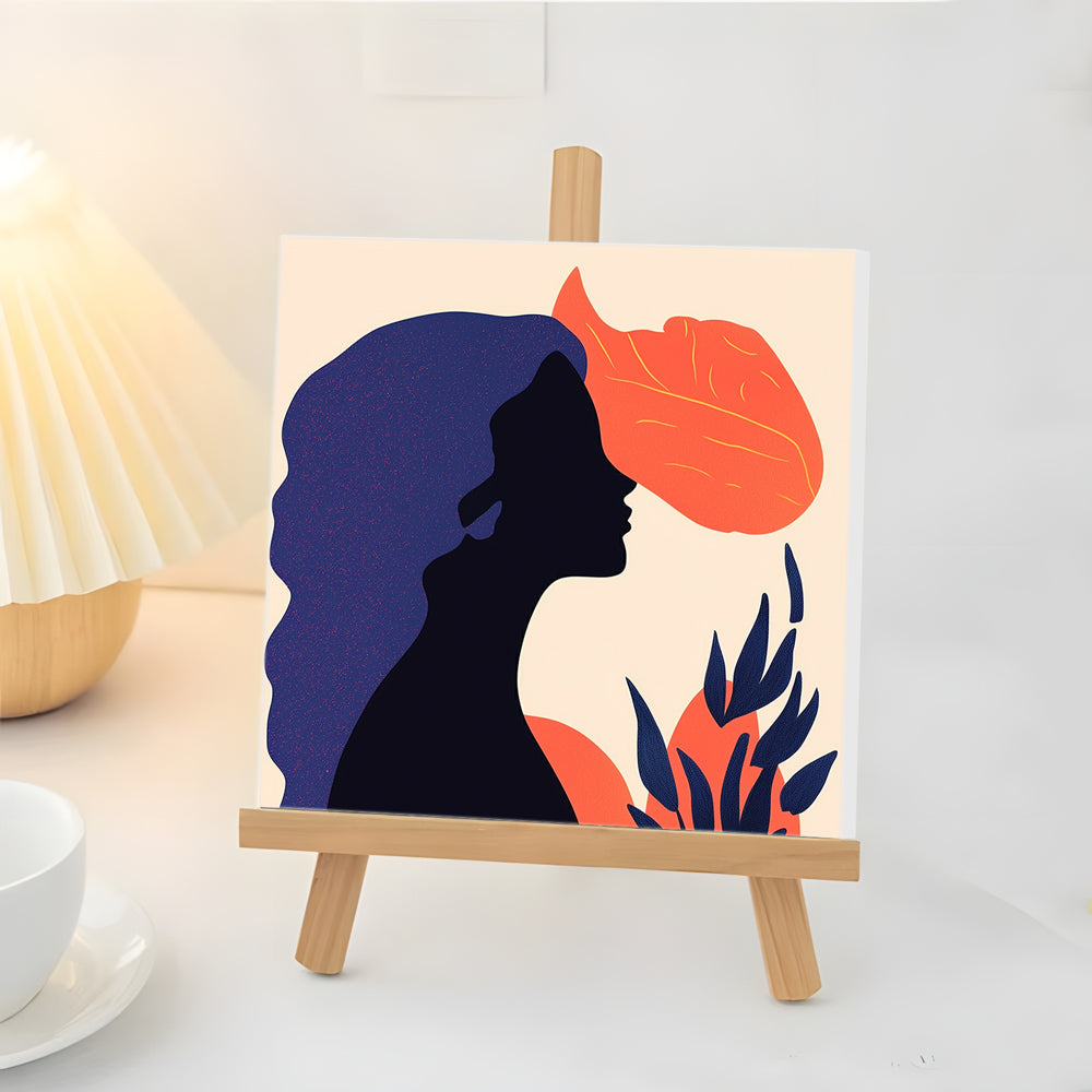 Siluetas de Mujer y Flores Mini Pintar por Números