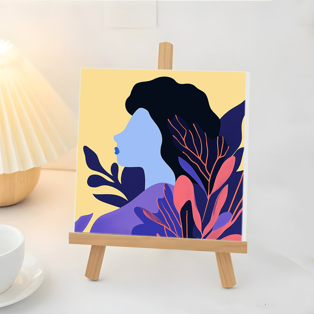 Siluetas de Mujer y Plantas Mini Pintar por Números