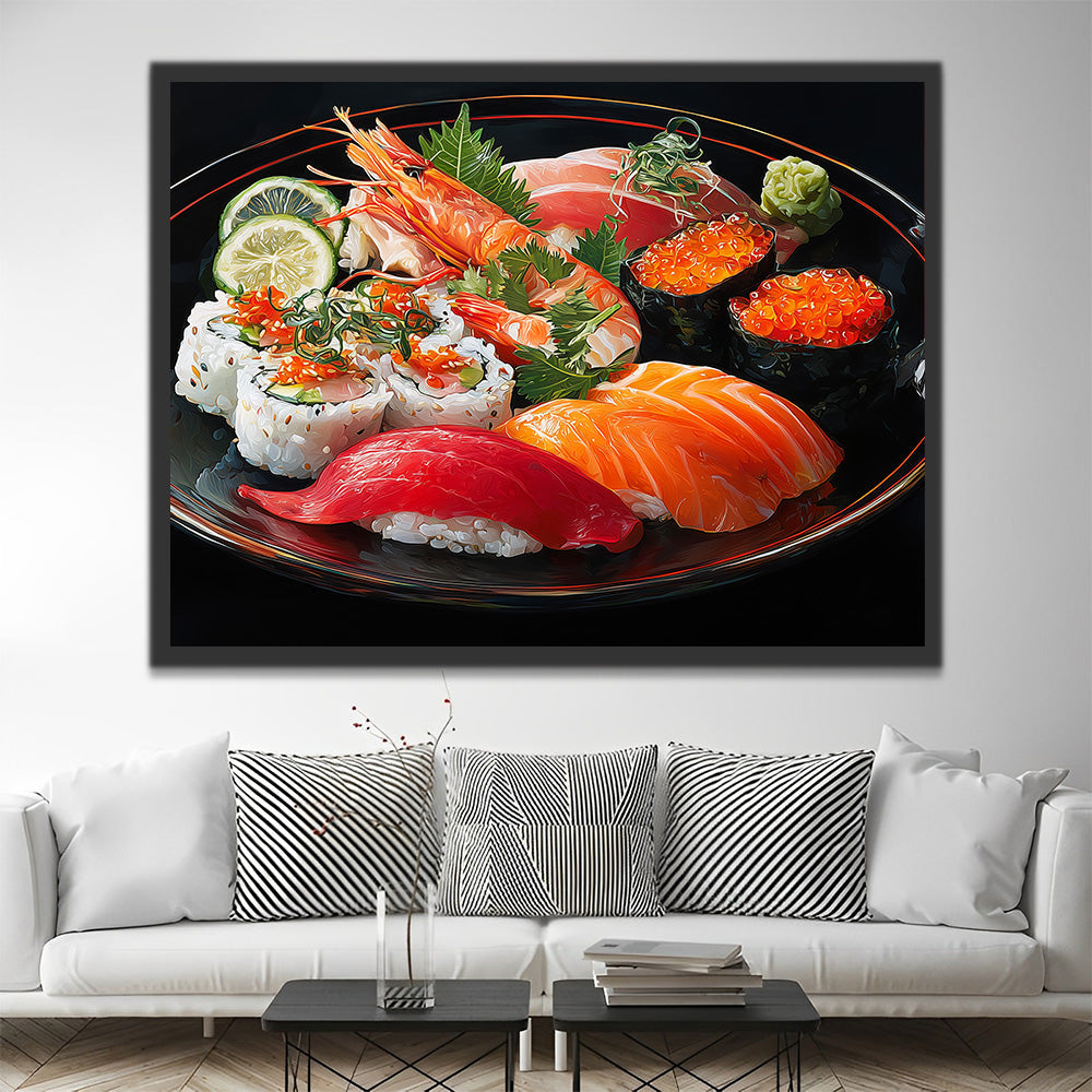 Sushi de Mariscos Delicioso Pintar por Números