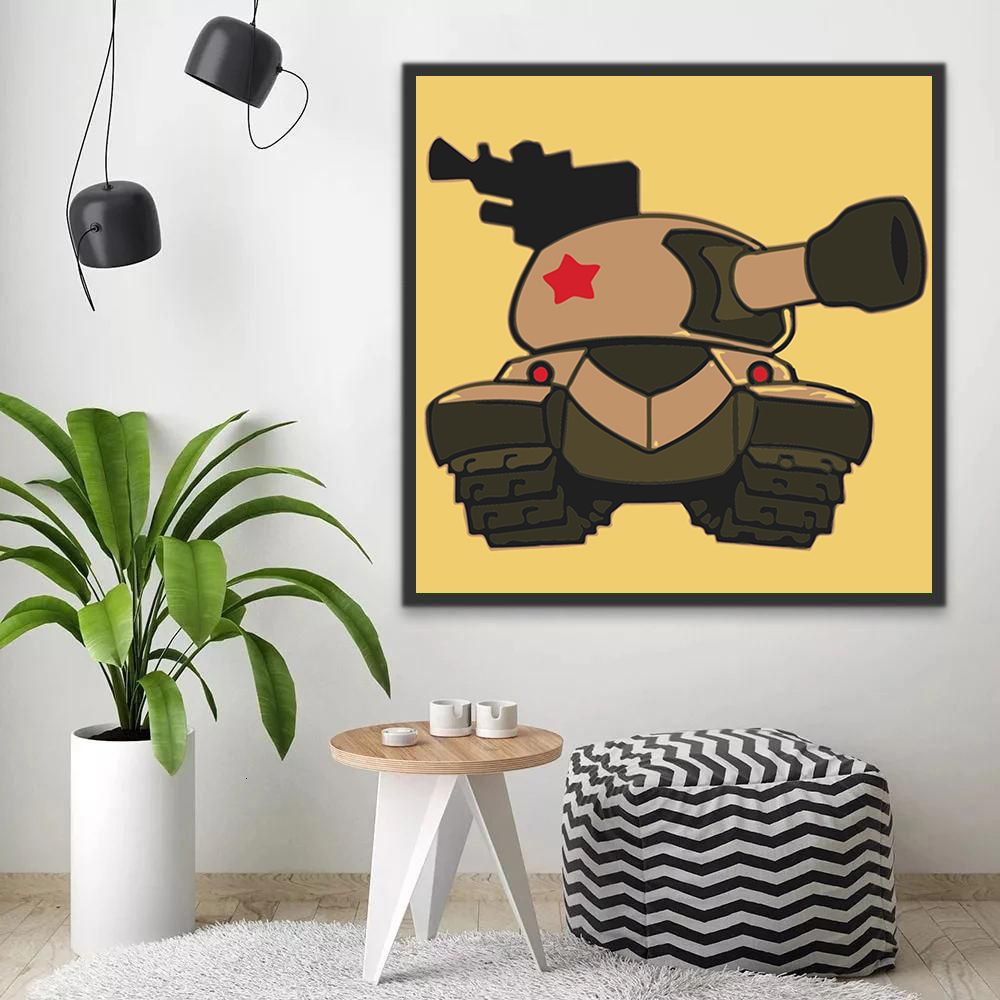 Tanque Militar Pintar por Números Niños