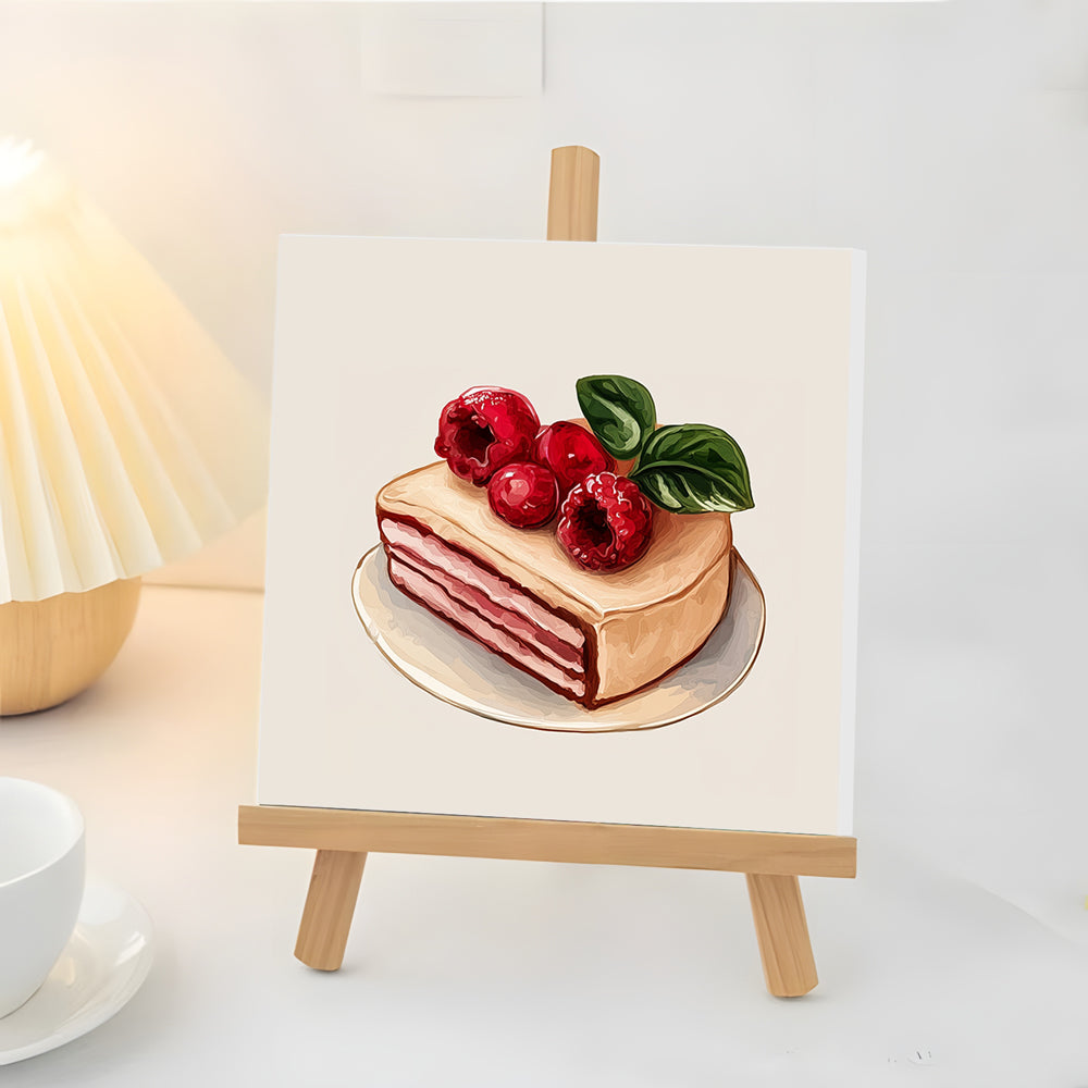 Tarta de Frambuesas Mini Pintar por Números