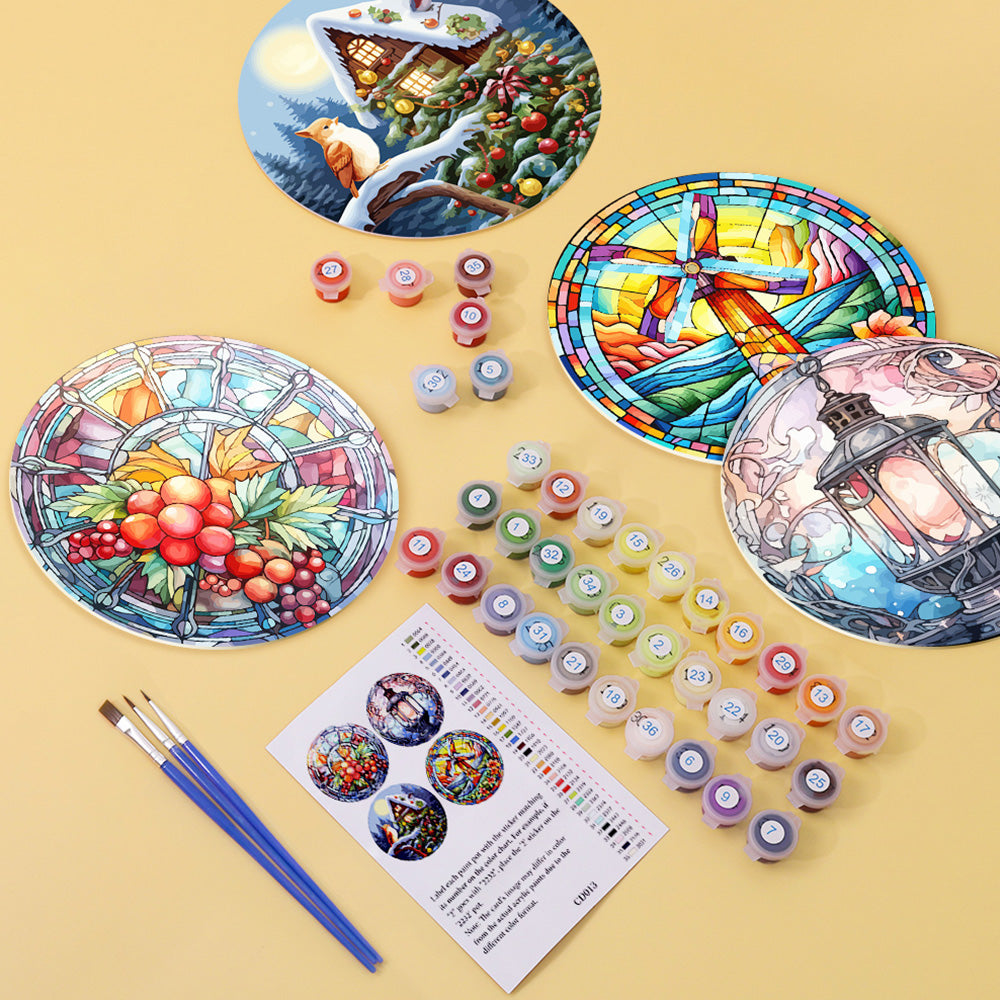 Tema Navideño 4 Salvamanteles Pintar por Números