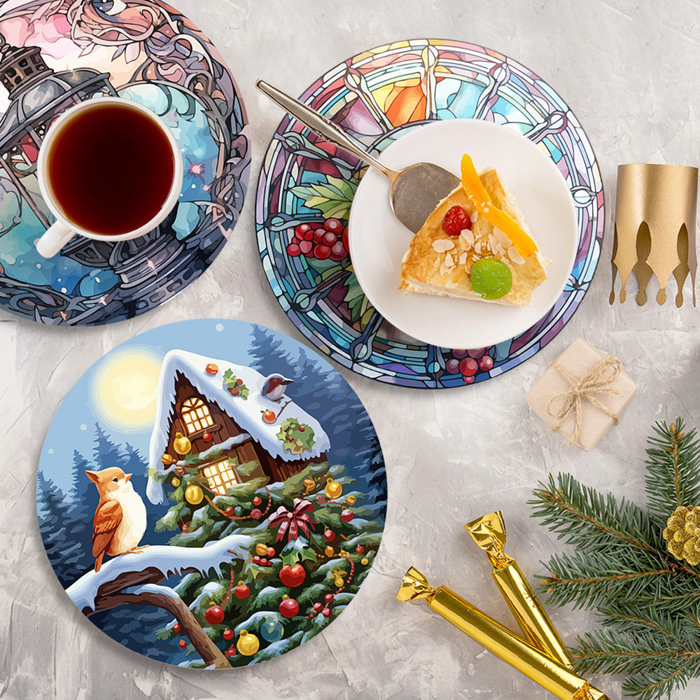 Tema Navideño 4 Salvamanteles Pintar por Números