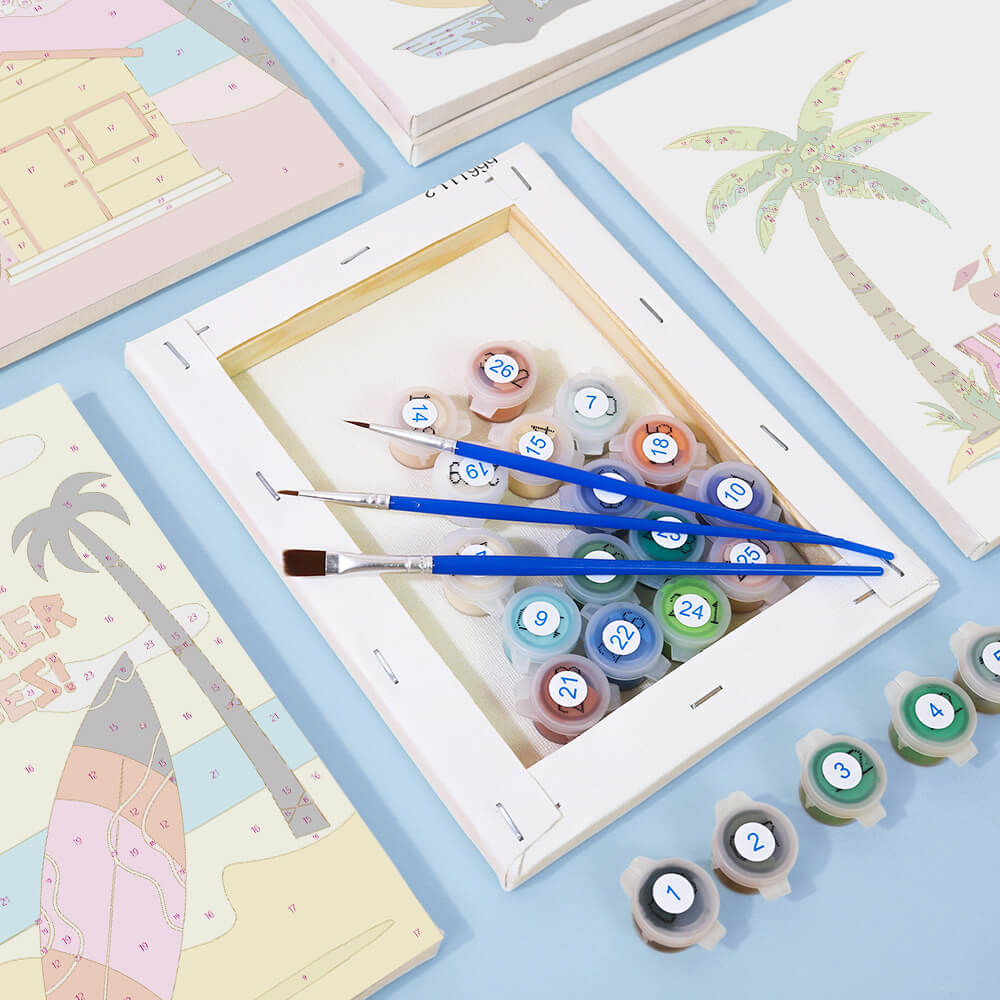 ¡Tiempo de Verano! 6 Partes Mini Pintar por Números