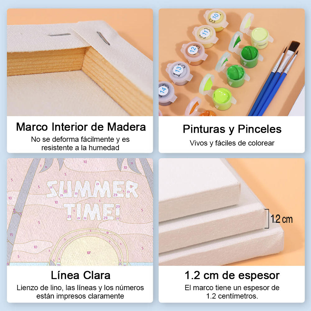 ¡Tiempo de Verano! 6 Partes Mini Pintar por Números