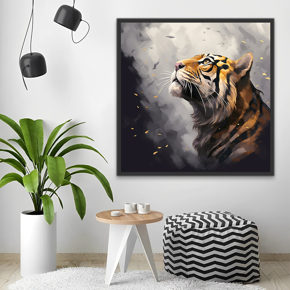 Tigre Mirando el Cielo Pintar por Números