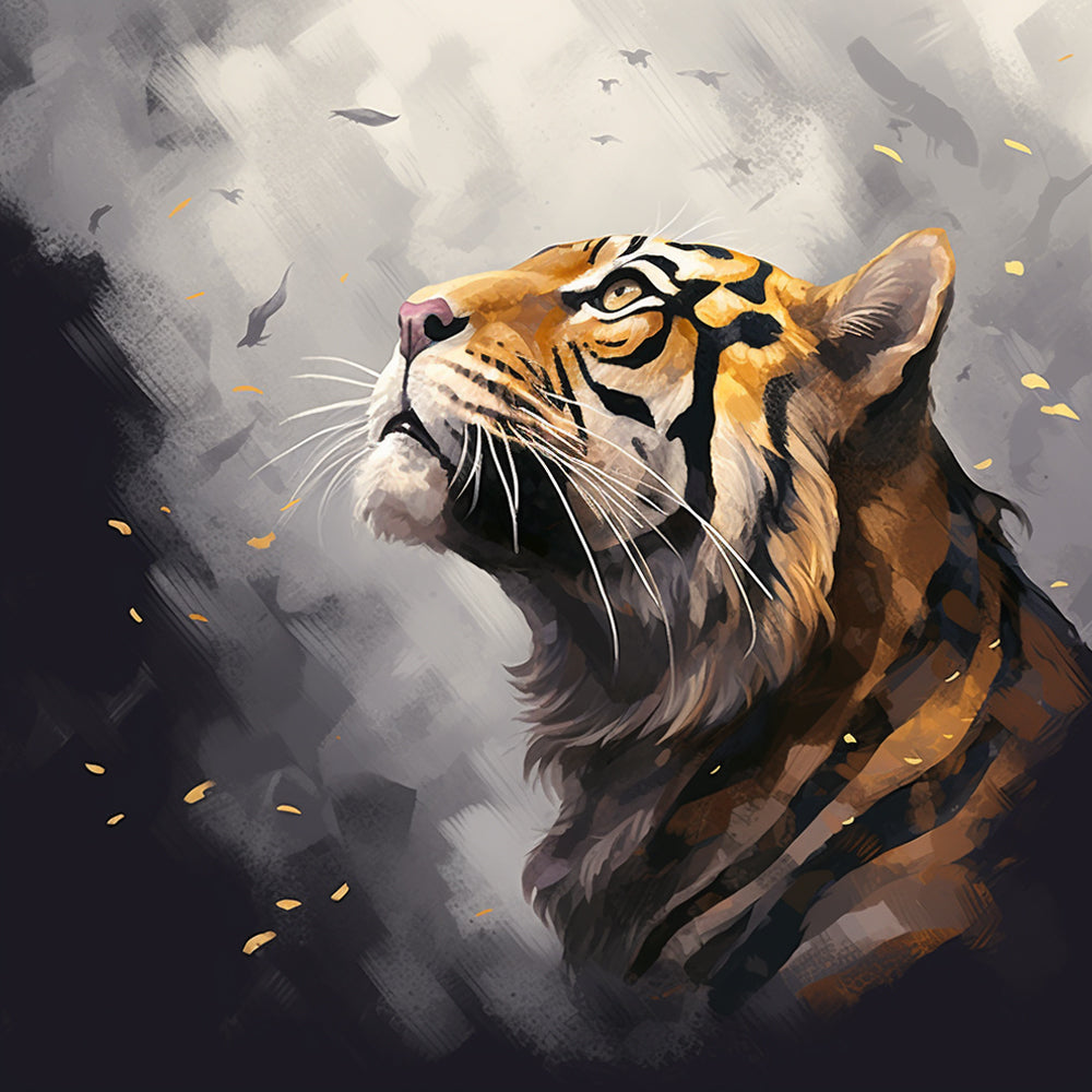 Tigre Mirando el Cielo Pintar por Números