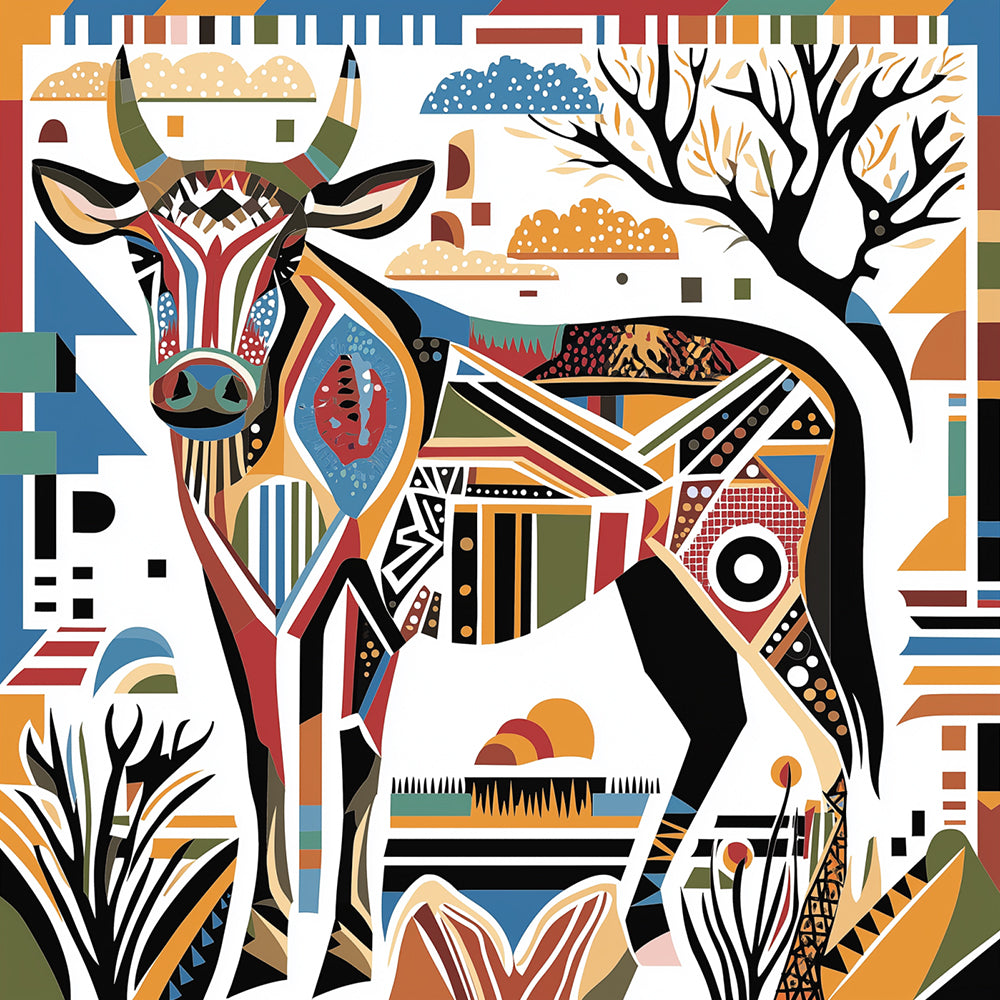 Toro de Patrones Intrincados Pintar por Números