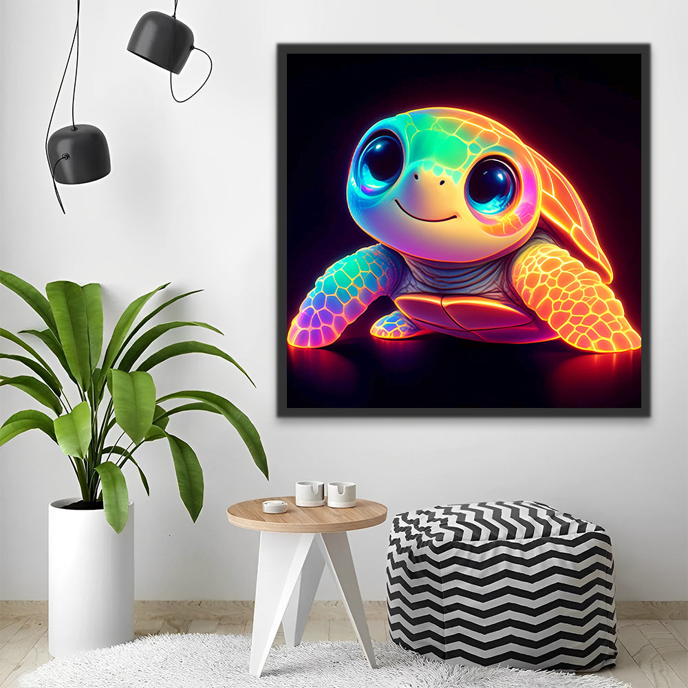 Tortuga Pequeña Adorable Colorida Pintar por Números