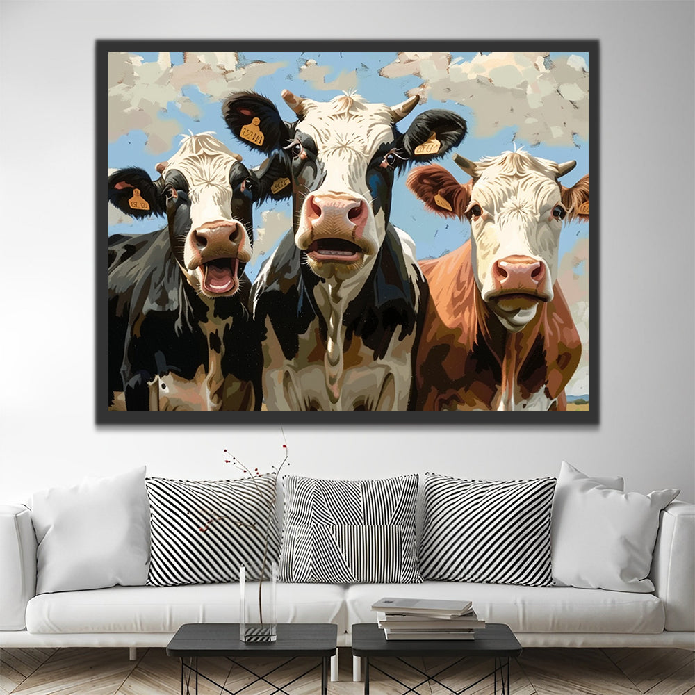 Tres Vacas Lecheras Pintar por Números