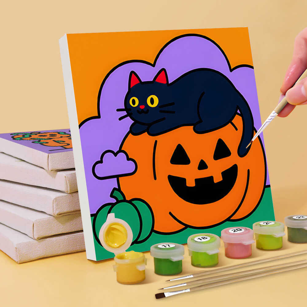 Un Halloween Feliz 6 Partes Mini Pintar por Números